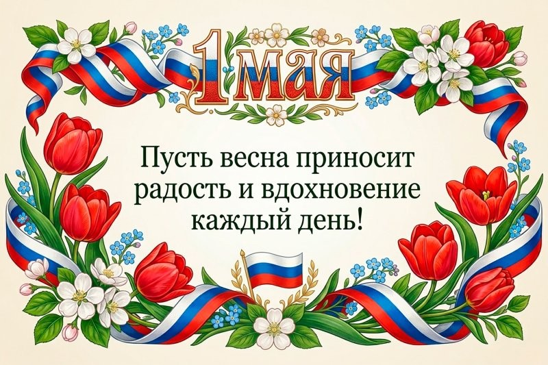 С праздником Весны и Труда!